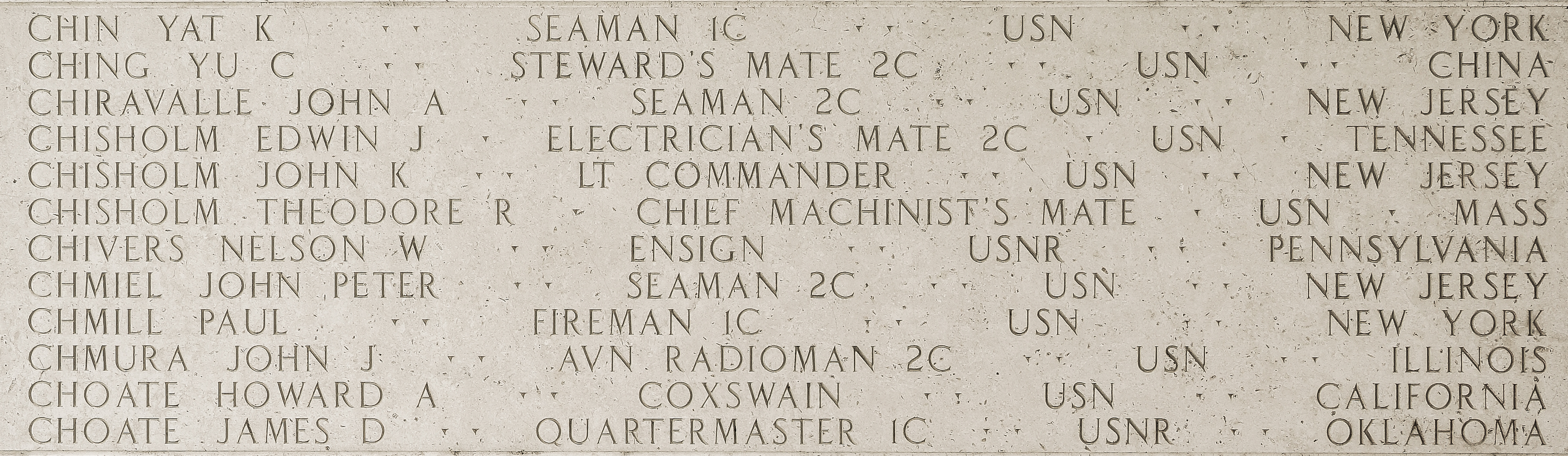 John J. Chmura, Aviation Radioman Second Class